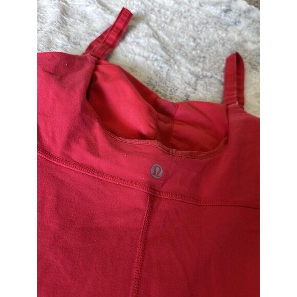 Lululemon Red Athletic Tank Top Size 6 - Picture 3 of 7